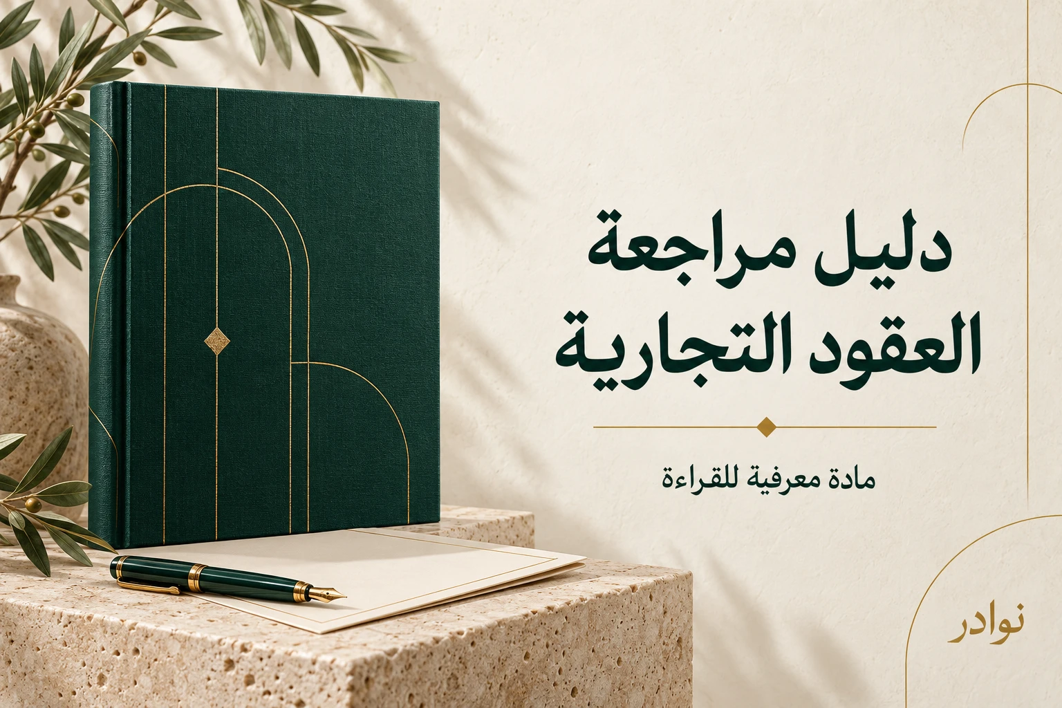 دليل تنظيم مراجعة العقود التجارية والاتفاقيات — دليل معرفي للقراءة من نوادر