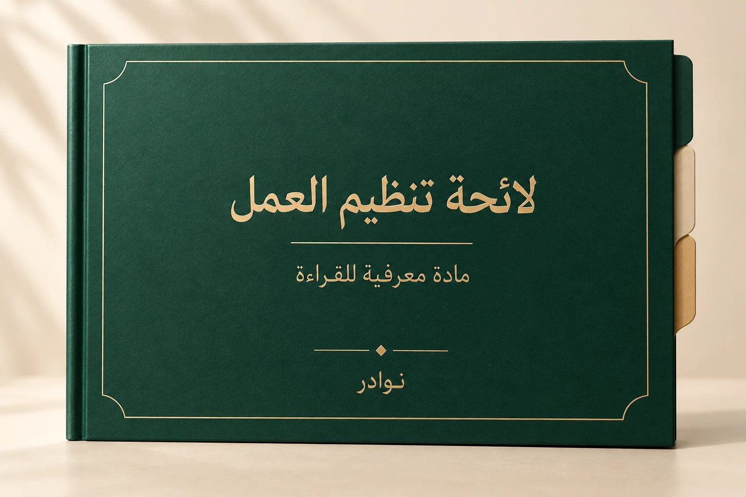 لائحة تنظيم العمل — مادة معرفية للقراءة من نوادر