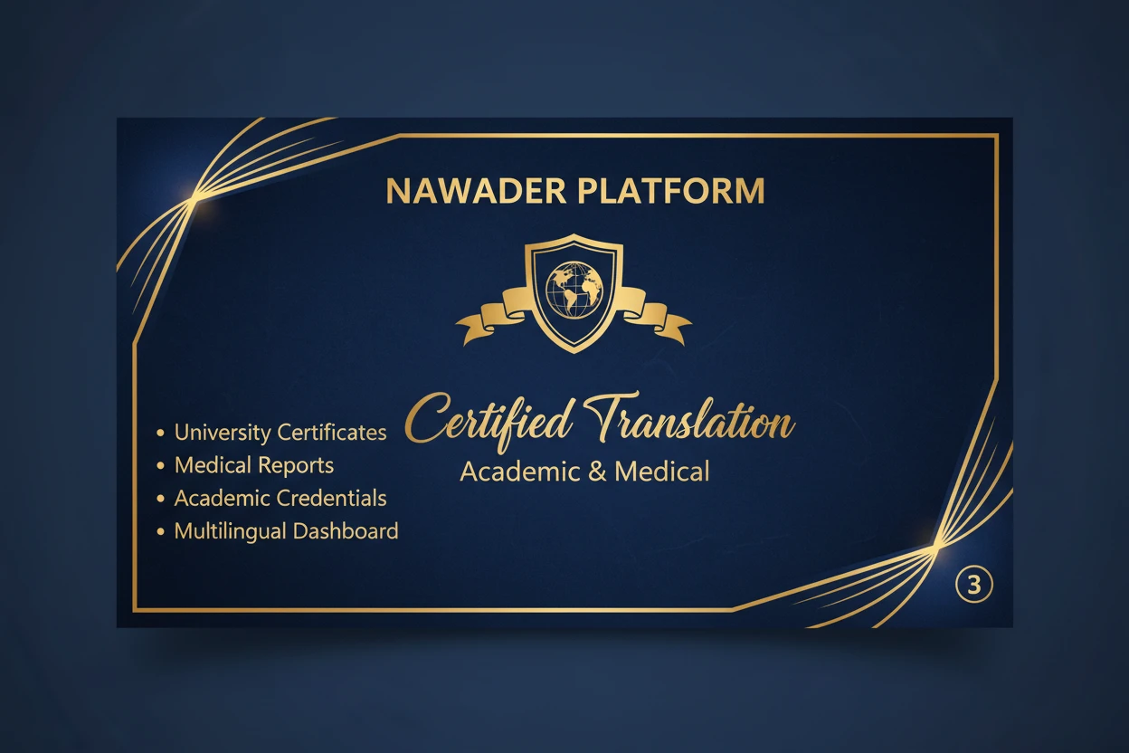 خدمات الترجمة المعتمدة الشاملة — نوادر