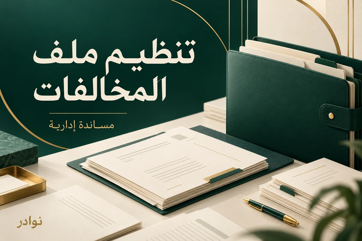 تنظيم ملف المخالفات — مساندة إدارية من نوادر