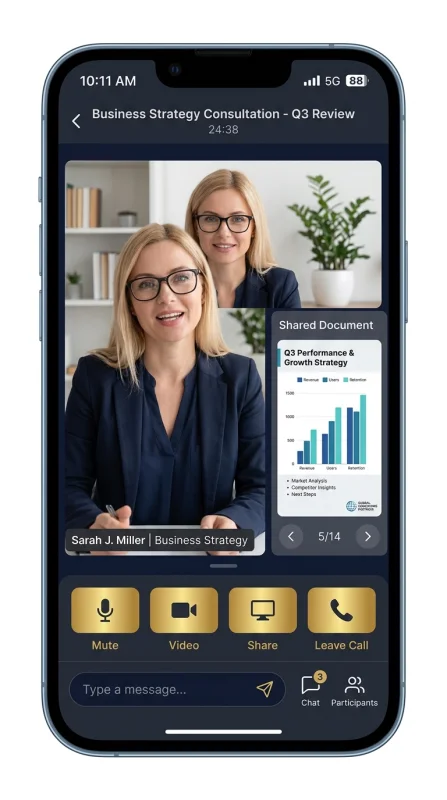 Mobile UI business consultation …