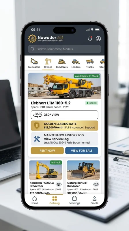 Mobile UI Nawader Heavy Machinery