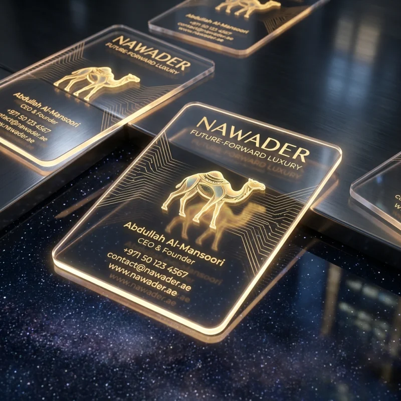 Futuristic business cards Nawader