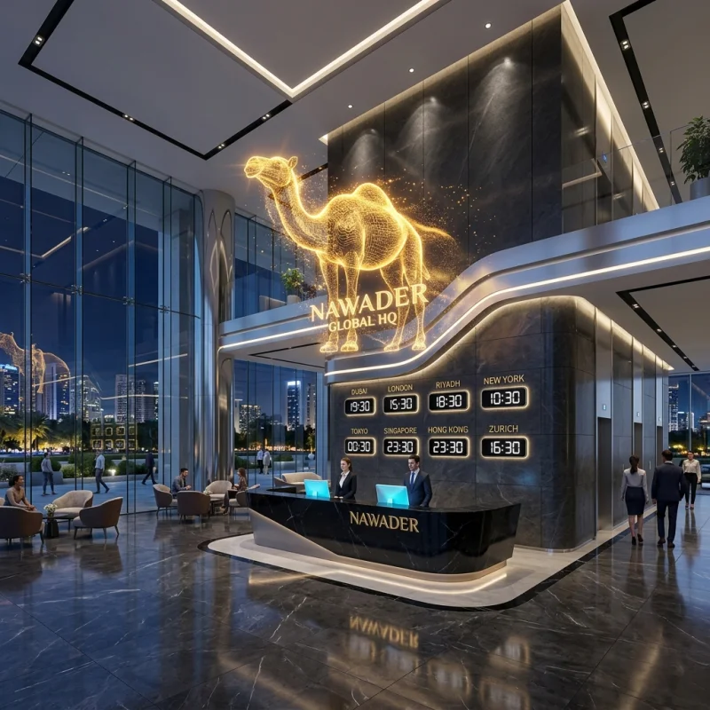 Futuristic lobby entrance design
