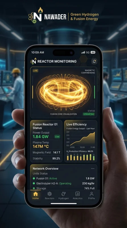 Mobile UI Green Hydrogen Fusion