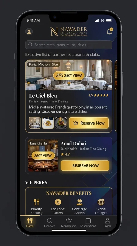 Nawader Fine Dining UI