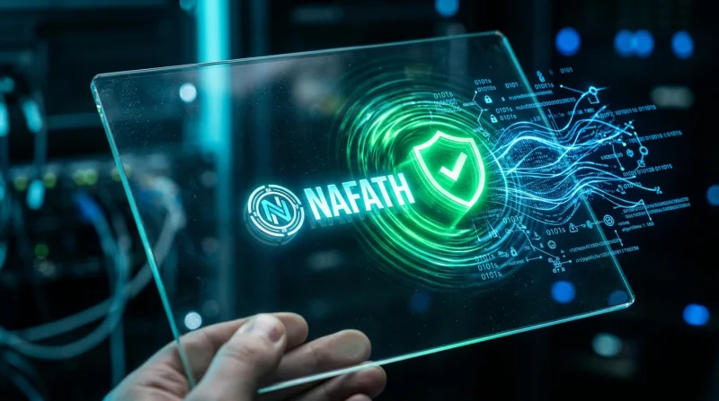 Tablet displaying NAFATH logo