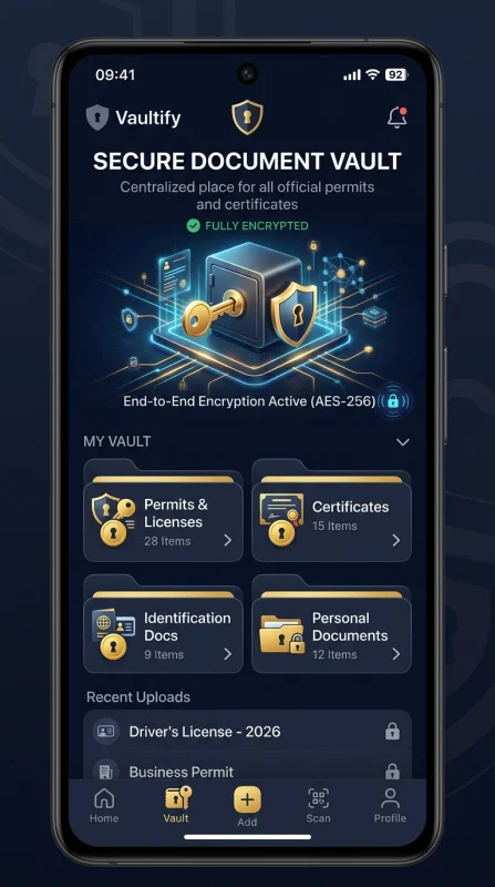 Secure Document Vault UI