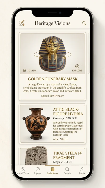 Mobile UI Digital Heritage Museums
