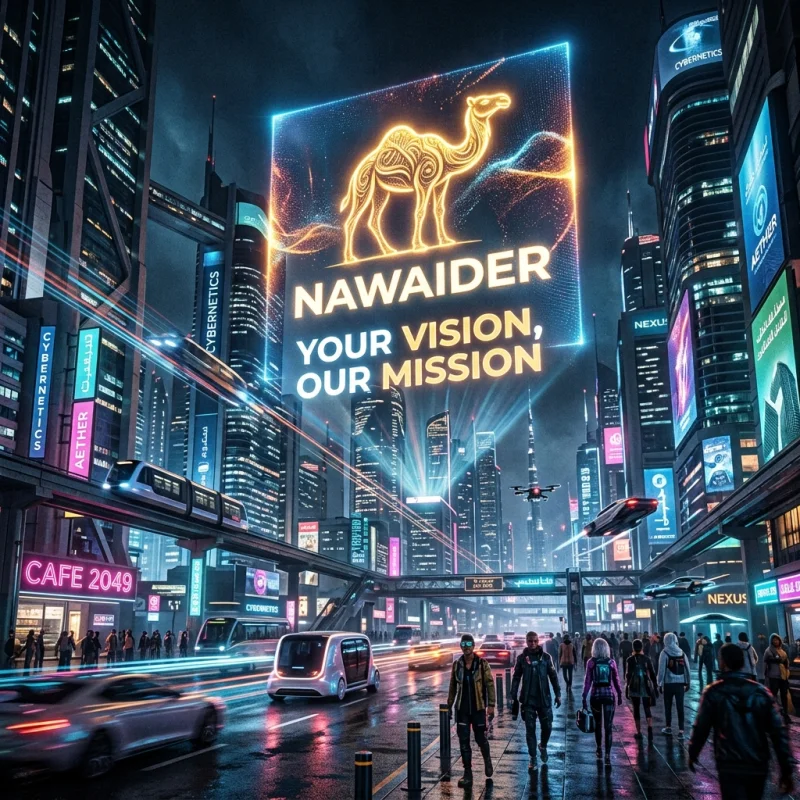 Futuristic city street view night