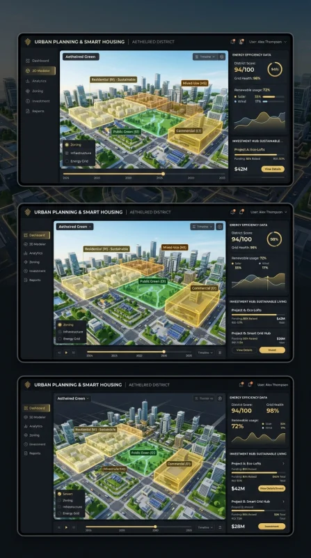 UI design Urban Planning Smart