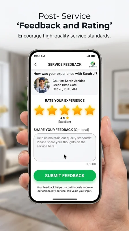 Feedback and Rating screen