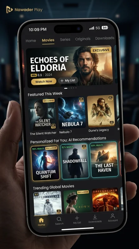 Mobile UI Nawader Play platform