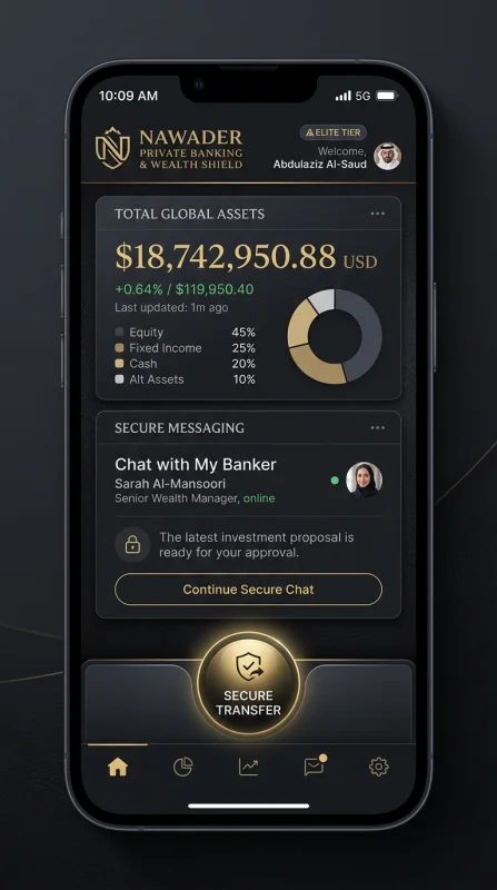 Mobile UI Nawader Banking Dashboard