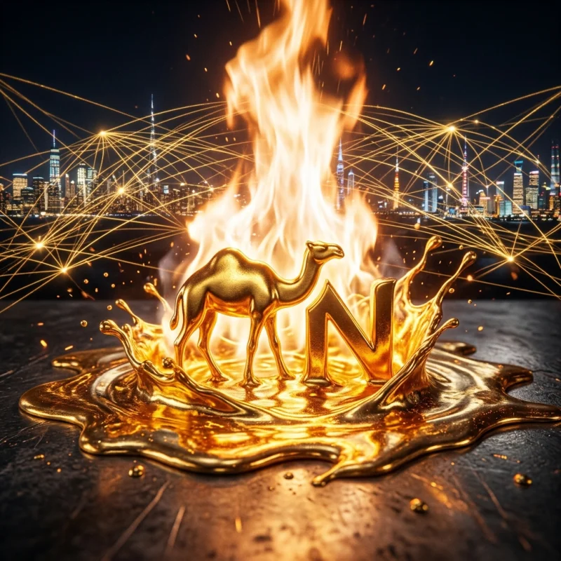 Logo forming from molten gold