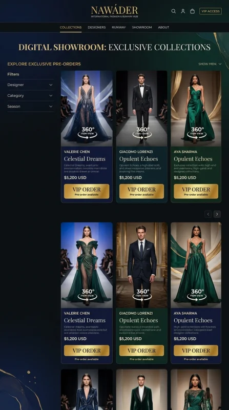 UI for Fashion Runway Hub