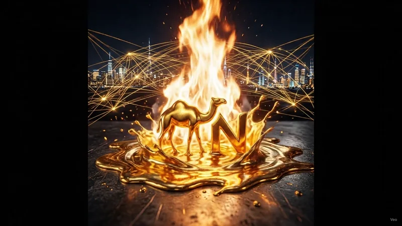 Liquid gold logo with flame