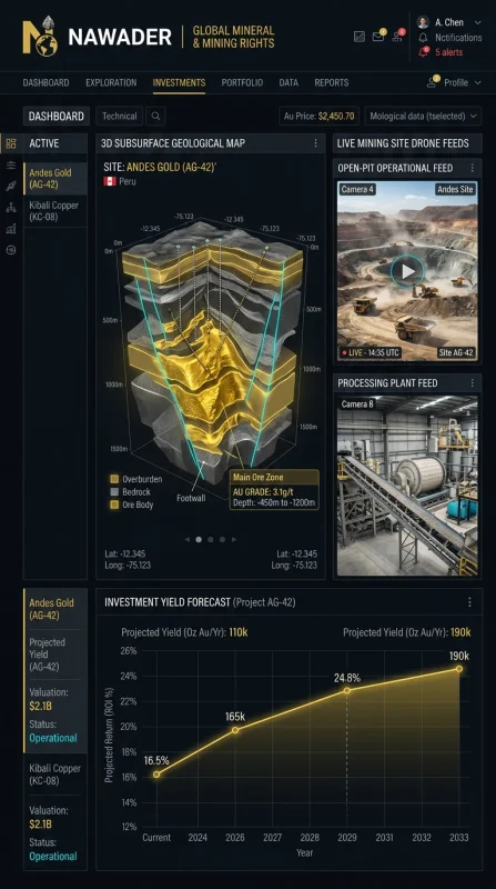UI design Global Mineral Mining
