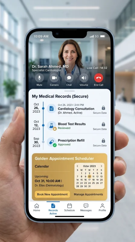 Mobile UI Global Healthcare Tele…